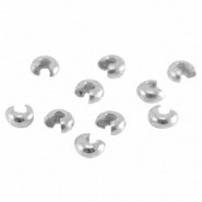 Apprêts en métal DQ cache perles à écraser 5mm Argenté antique (sans nickel)