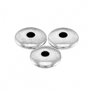 Perles en m&eacute;tal DQ disque 4x1.5mm Argent&eacute; antique (sans nickel)