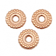 Perles en métal DQ disque 8mm déco Doré rosé (sans nickel)