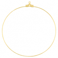 Supports boucles d'oreilles cr&eacute;oles 60mm en m&eacute;tal DQ dor&eacute; (sans nickel)