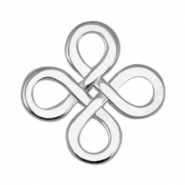 Breloques en métal DQ connecteur carré Infini Argenté antique (sans nickel)