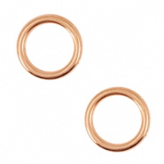 Breloques en métal DQ cercle 12mm Doré rosé (sans nickel)