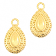 Breloques en métal DQ en forme de goutte Doré (sans nickel)