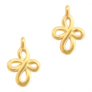 Breloques en métal DQ double Infini Doré (sans nickel)