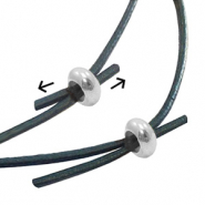 Perles stoppeur en métal DQ 7x3mm Argenté antique (sans nickel)