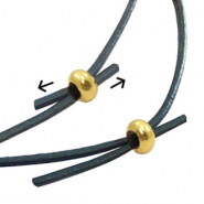 Apprêts en métal DQ fermoir perle macramé disque 6x3mm Doré (sans nickel)