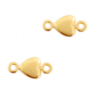 Breloques en métal DQ connecteur cœur Doré (sans nickel)