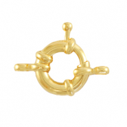 Appr&ecirc;ts en m&eacute;tal DQ fermoir bou&eacute;e 13mm avec anneaux Dor&eacute; (sans nickel)