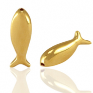 Perles en m&eacute;tal DQ poisson Dor&eacute; (sans nickel)