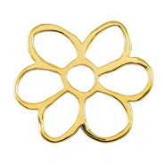 Breloques en métal DQ breloque / connecteur fleur Doré (sans nickel)