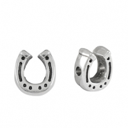 Perles en m&eacute;tal DQ fer &agrave; cheval Argent&eacute; antique (sans nickel)