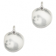 Breloques en m&eacute;tal DQ irr&eacute;gulier 12mm Argent&eacute; antique (sans nickel)