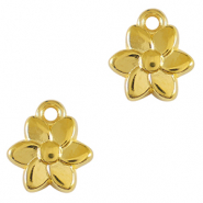 Breloques en m&eacute;tal DQ fleur Dor&eacute; (sans nickel)