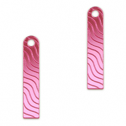 Pendentifs accroche-regard barre vague Violet magenta m&eacute;tallique