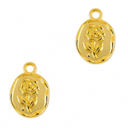 Breloques en métal DQ rose Doré (sans nickel)