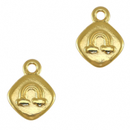 Breloques en m&eacute;tal DQ arc-en-ciel Dor&eacute; (sans nickel)