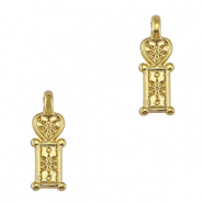 Breloques en métal DQ coeur Doré (sans nickel)