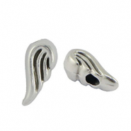 Perles en m&eacute;tal DQ ailes d'anges Argent&eacute; antique (sans nickel)