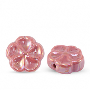 Perles en c&eacute;ramique fleur Rose mauve