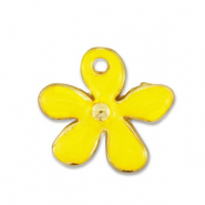 Breloques en métal DQ fleur Doré-jaune (sans nickel)