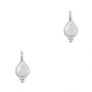 Breloques en métal DQ goutte Argenté antique (sans nickel)