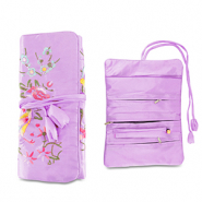 Trousse à bijoux de voyage avec fleurs Violet lilas