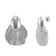 Boucles d'oreilles / puces d&rsquo;oreilles en acier Inox Argent&eacute;