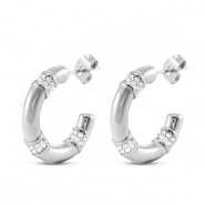 Boucles d'oreilles / puces d’oreilles en acier Inox Argenté