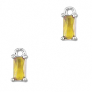 Pendentifs en verre Crystal glass rectangle Jaune-argent&eacute;