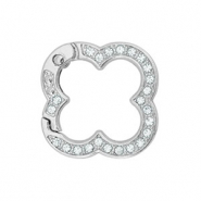 Appr&ecirc;ts color&eacute;s anneau porte-cl&eacute;s fleur Argent&eacute;