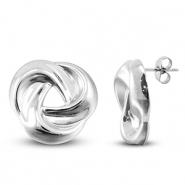 Boucles d'oreilles / puces d&rsquo;oreilles en acier Inox Argent&eacute;