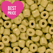 Perles de rocailles 6/0 (4mm) Vert olive clair