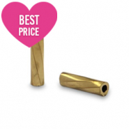 Perles de rocailles Special Bugles twist Dor&eacute; antique