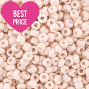 Perles de rocailles 6/0 (4mm) Beige pêche