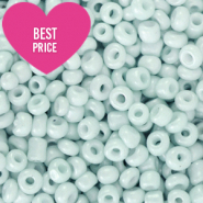 Perles de rocailles 8/0 (3mm) Bleu brume clair