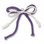 Pendentifs accroche-regard double nœud Blanc-violet