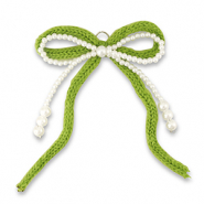 Pendentifs accroche-regard double nœud Blanc-vert