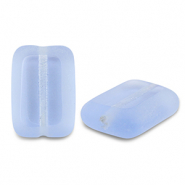 Perles tchèques TCB rectangle 12x8mm Transparent bleu