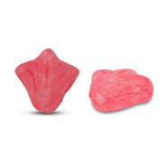 Perles tchèques lily flower 9x8mm Rouge-maté