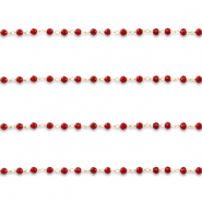 Appr&ecirc;ts en acier inox cha&icirc;ne maille jaseron rond Dor&eacute;-rouge