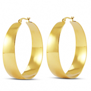 Boucles d'oreilles / créoles en acier Inox Doré