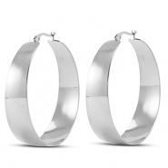 Boucles d'oreilles / créoles en acier Inox Argenté