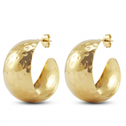 Boucles d'oreilles / puces en acier Inox Doré