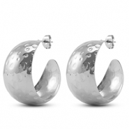 Boucles d'oreilles / puces en acier Inox Argenté