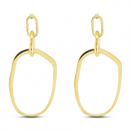 Boucles d'oreilles / puces en acier Inox irrégulier Doré