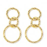 Boucles d'oreilles / puces en acier Inox Doré