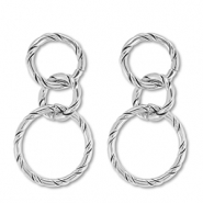 Boucles d'oreilles / puces en acier Inox Argenté