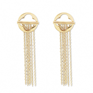 Boucles d'oreilles / puces en acier Inox Doré