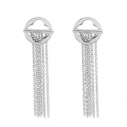 Boucles d'oreilles / puces en acier Inox Argenté