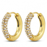 Boucles d'oreilles / créoles en acier Inox Doré